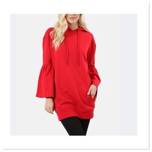 Ruby Oversize Bell-Sleeve Hoodie